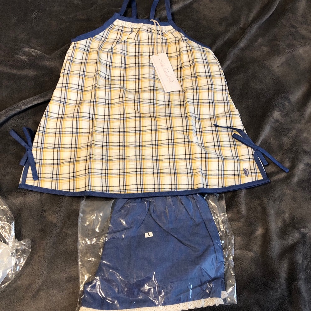 Well Dressed Wolf Yellow Plaid Tunic Set nib 8